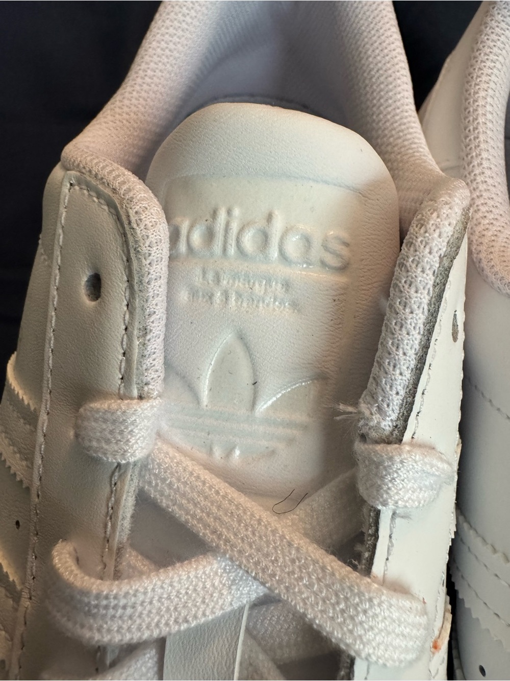 adidas White Classic Superstar Low-Top Sneakers, Size 12 US - Picture 6 of 14